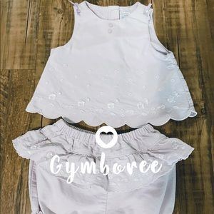 Gymboree lavender scallop diaper cover portrait